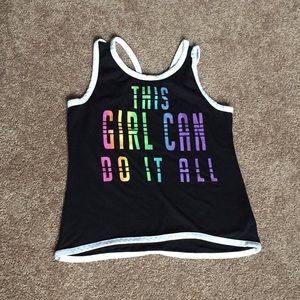 Sporty black tank top